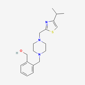 [2-({4-[(4-isopropyl-1,3-thiazol-2-yl)methyl]piperazin-1-yl}methyl)phenyl]methanol