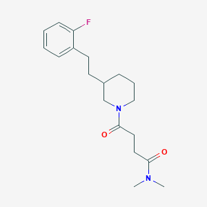 molecular formula C19H27FN2O2 B4532901 4-{3-[2-(2-fluorophenyl)ethyl]-1-piperidinyl}-N,N-dimethyl-4-oxobutanamide 