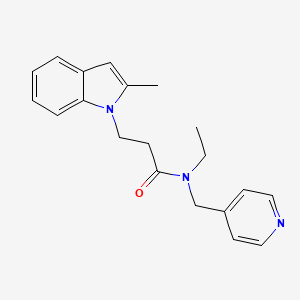 N-ethyl-3-(2-methyl-1H-indol-1-yl)-N-(pyridin-4-ylmethyl)propanamide