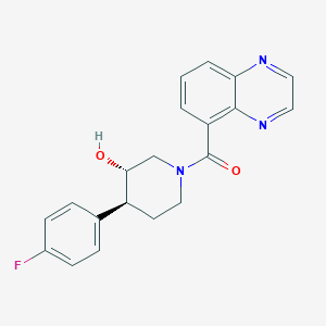 (3S*,4S*)-4-(4-fluorophenyl)-1-(quinoxalin-5-ylcarbonyl)piperidin-3-ol