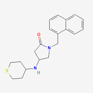 molecular formula C20H24N2OS B4532915 1-(1-naphthylmethyl)-4-(tetrahydro-2H-thiopyran-4-ylamino)-2-pyrrolidinone 