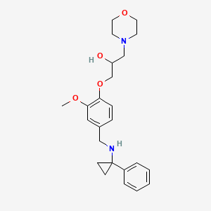 molecular formula C24H32N2O4 B4532916 1-(2-methoxy-4-{[(1-phenylcyclopropyl)amino]methyl}phenoxy)-3-(4-morpholinyl)-2-propanol 