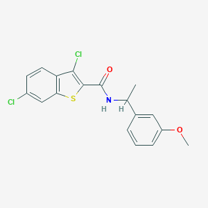 3,6-dichloro-N-[1-(3-methoxyphenyl)ethyl]-1-benzothiophene-2-carboxamide