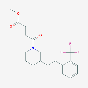 methyl 4-oxo-4-(3-{2-[2-(trifluoromethyl)phenyl]ethyl}-1-piperidinyl)butanoate