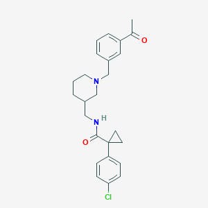 N-{[1-(3-acetylbenzyl)-3-piperidinyl]methyl}-1-(4-chlorophenyl)cyclopropanecarboxamide