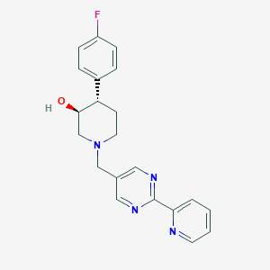 (3S*,4S*)-4-(4-fluorophenyl)-1-[(2-pyridin-2-ylpyrimidin-5-yl)methyl]piperidin-3-ol