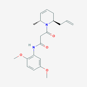 molecular formula C20H26N2O4 B4532956 3-[(2R*,6R*)-2-allyl-6-methyl-3,6-dihydropyridin-1(2H)-yl]-N-(2,5-dimethoxyphenyl)-3-oxopropanamide 
