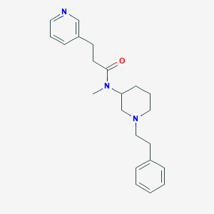 molecular formula C22H29N3O B4532966 N-methyl-N-[1-(2-phenylethyl)-3-piperidinyl]-3-(3-pyridinyl)propanamide 