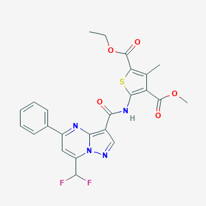 2-Ethyl 4-methyl 5-({[7-(difluoromethyl)-5-phenylpyrazolo[1,5-a]pyrimidin-3-yl]carbonyl}amino)-3-methylthiophene-2,4-dicarboxylate