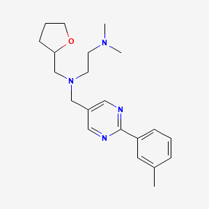 molecular formula C21H30N4O B4532983 N,N-dimethyl-N'-{[2-(3-methylphenyl)pyrimidin-5-yl]methyl}-N'-(tetrahydrofuran-2-ylmethyl)ethane-1,2-diamine 