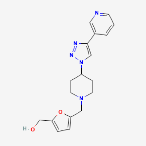 molecular formula C18H21N5O2 B4533015 (5-{[4-(4-pyridin-3-yl-1H-1,2,3-triazol-1-yl)piperidin-1-yl]methyl}-2-furyl)methanol 