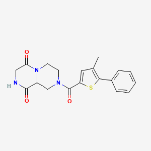 molecular formula C19H19N3O3S B4533027 8-[(4-methyl-5-phenyl-2-thienyl)carbonyl]tetrahydro-2H-pyrazino[1,2-a]pyrazine-1,4(3H,6H)-dione 