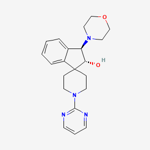 molecular formula C21H26N4O2 B4533028 (2R*,3R*)-3-(4-morpholinyl)-1'-(2-pyrimidinyl)-2,3-dihydrospiro[indene-1,4'-piperidin]-2-ol 