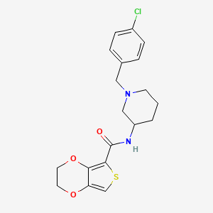molecular formula C19H21ClN2O3S B4533053 N-[1-(4-chlorobenzyl)-3-piperidinyl]-2,3-dihydrothieno[3,4-b][1,4]dioxine-5-carboxamide 