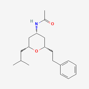 molecular formula C19H29NO2 B4533071 N-[(2R*,4R*,6S*)-2-isobutyl-6-(2-phenylethyl)tetrahydro-2H-pyran-4-yl]acetamide 
