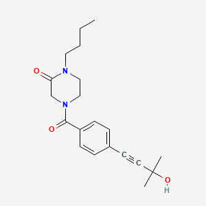 1-butyl-4-[4-(3-hydroxy-3-methyl-1-butyn-1-yl)benzoyl]-2-piperazinone