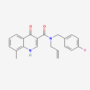 molecular formula C21H19FN2O2 B4533100 N-allyl-N-(4-fluorobenzyl)-8-methyl-4-oxo-1,4-dihydroquinoline-3-carboxamide 