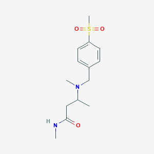 molecular formula C14H22N2O3S B4533107 N-methyl-3-{methyl[4-(methylsulfonyl)benzyl]amino}butanamide 