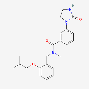 molecular formula C22H27N3O3 B4533122 N-(2-isobutoxybenzyl)-N-methyl-3-(2-oxoimidazolidin-1-yl)benzamide 