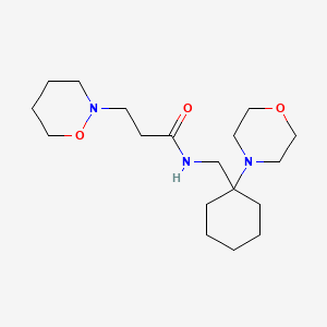 molecular formula C18H33N3O3 B4533136 N-[(1-morpholin-4-ylcyclohexyl)methyl]-3-(1,2-oxazinan-2-yl)propanamide 