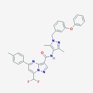 7-(difluoromethyl)-N-[3,5-dimethyl-1-(3-phenoxybenzyl)-1H-pyrazol-4-yl]-5-(4-methylphenyl)pyrazolo[1,5-a]pyrimidine-3-carboxamide