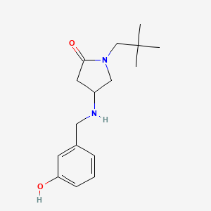 molecular formula C16H24N2O2 B4533158 1-(2,2-dimethylpropyl)-4-[(3-hydroxybenzyl)amino]-2-pyrrolidinone 