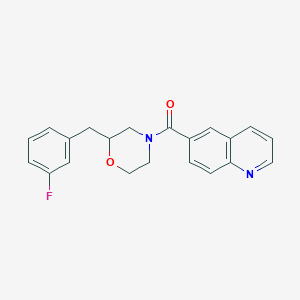 6-{[2-(3-fluorobenzyl)-4-morpholinyl]carbonyl}quinoline