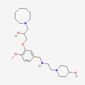 1-[2-({3-[3-(1-azocanyl)-2-hydroxypropoxy]-4-methoxybenzyl}amino)ethyl]-4-piperidinol