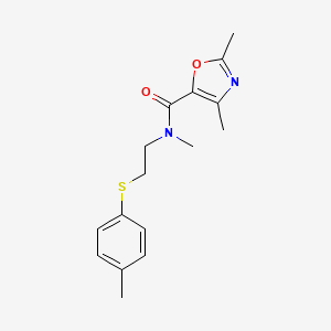 N,2,4-trimethyl-N-{2-[(4-methylphenyl)thio]ethyl}-1,3-oxazole-5-carboxamide