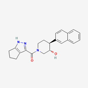 (3S*,4S*)-4-(2-naphthyl)-1-(1,4,5,6-tetrahydrocyclopenta[c]pyrazol-3-ylcarbonyl)piperidin-3-ol