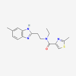 N-ethyl-2-methyl-N-[2-(5-methyl-1H-benzimidazol-2-yl)ethyl]-1,3-thiazole-4-carboxamide