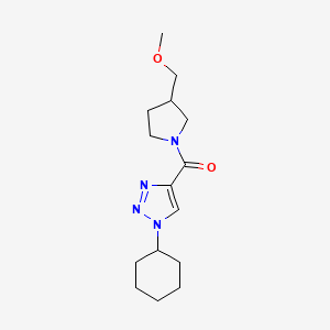 molecular formula C15H24N4O2 B4533208 1-cyclohexyl-4-{[3-(methoxymethyl)-1-pyrrolidinyl]carbonyl}-1H-1,2,3-triazole 