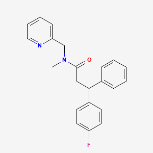 3-(4-fluorophenyl)-N-methyl-3-phenyl-N-(pyridin-2-ylmethyl)propanamide