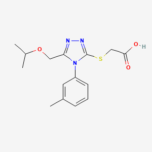 {[5-(isopropoxymethyl)-4-(3-methylphenyl)-4H-1,2,4-triazol-3-yl]thio}acetic acid