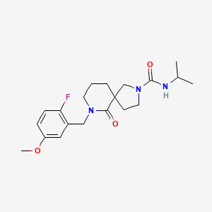 7-(2-fluoro-5-methoxybenzyl)-N-isopropyl-6-oxo-2,7-diazaspiro[4.5]decane-2-carboxamide