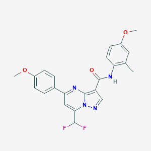 7-(difluoromethyl)-N-(4-methoxy-2-methylphenyl)-5-(4-methoxyphenyl)pyrazolo[1,5-a]pyrimidine-3-carboxamide