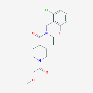 molecular formula C18H24ClFN2O3 B4533271 N-(2-chloro-6-fluorobenzyl)-N-ethyl-1-(methoxyacetyl)piperidine-4-carboxamide 