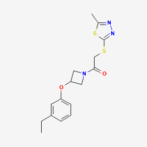 2-({2-[3-(3-ethylphenoxy)azetidin-1-yl]-2-oxoethyl}thio)-5-methyl-1,3,4-thiadiazole