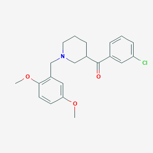 molecular formula C21H24ClNO3 B4533287 (3-chlorophenyl)[1-(2,5-dimethoxybenzyl)-3-piperidinyl]methanone 