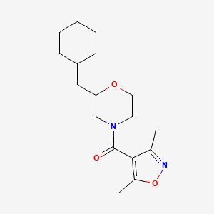 2-(cyclohexylmethyl)-4-[(3,5-dimethyl-4-isoxazolyl)carbonyl]morpholine