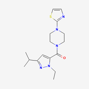 1-[(1-ethyl-3-isopropyl-1H-pyrazol-5-yl)carbonyl]-4-(1,3-thiazol-2-yl)piperazine