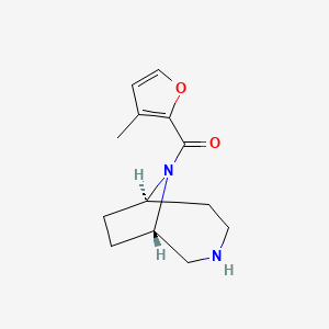 molecular formula C13H18N2O2 B4533315 rel-(1S,6R)-9-(3-methyl-2-furoyl)-3,9-diazabicyclo[4.2.1]nonane hydrochloride 