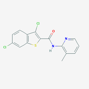 molecular formula C15H10Cl2N2OS B453332 3,6-dichloro-N-(3-methylpyridin-2-yl)-1-benzothiophene-2-carboxamide 