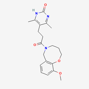 5-[3-(10-methoxy-3,4-dihydro-2H-1,5-benzoxazocin-5(6H)-yl)-3-oxopropyl]-4,6-dimethylpyrimidin-2-ol