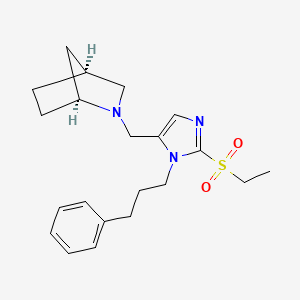 molecular formula C21H29N3O2S B4533336 (1S*,4S*)-2-{[2-(ethylsulfonyl)-1-(3-phenylpropyl)-1H-imidazol-5-yl]methyl}-2-azabicyclo[2.2.1]heptane 