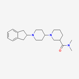 molecular formula C22H33N3O B4533340 1'-(2,3-dihydro-1H-inden-2-yl)-N,N-dimethyl-1,4'-bipiperidine-3-carboxamide 