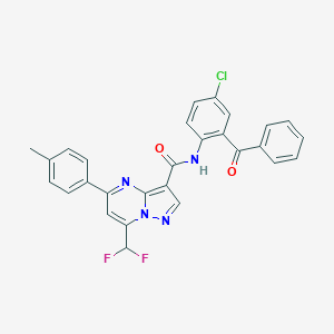 N-(2-benzoyl-4-chlorophenyl)-7-(difluoromethyl)-5-(4-methylphenyl)pyrazolo[1,5-a]pyrimidine-3-carboxamide