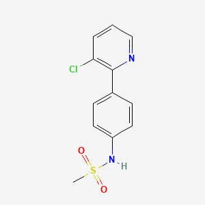 molecular formula C12H11ClN2O2S B4533370 N-[4-(3-chloropyridin-2-yl)phenyl]methanesulfonamide 