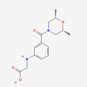 [(3-{[(2R*,6S*)-2,6-dimethylmorpholin-4-yl]carbonyl}phenyl)amino]acetic acid