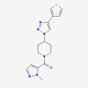 molecular formula C16H18N6OS B4533397 1-[(1-methyl-1H-pyrazol-5-yl)carbonyl]-4-[4-(3-thienyl)-1H-1,2,3-triazol-1-yl]piperidine 